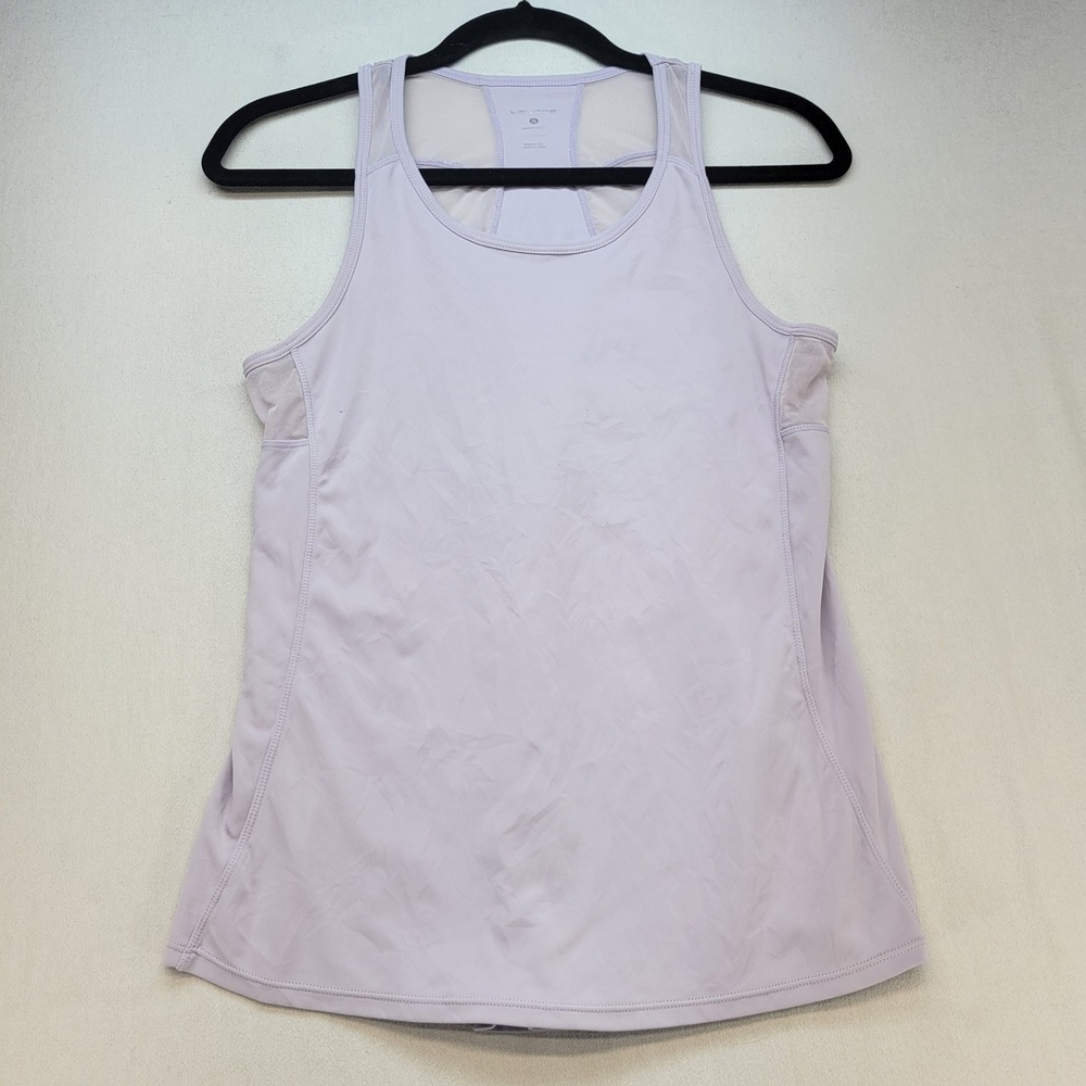 Layer 8 Tank Top Womens Small Purple Athletic Racerback Mesh Activewear